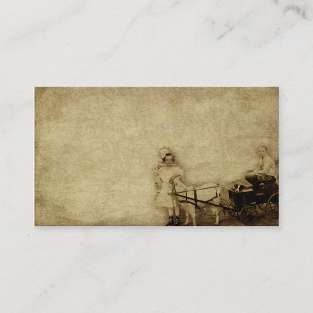 Kids And A Goat Cart- Prim Biz Cards (Front)
