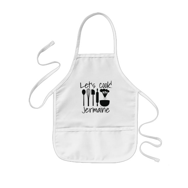 Kids and Adult Aprons - Let's Cook! (Front)