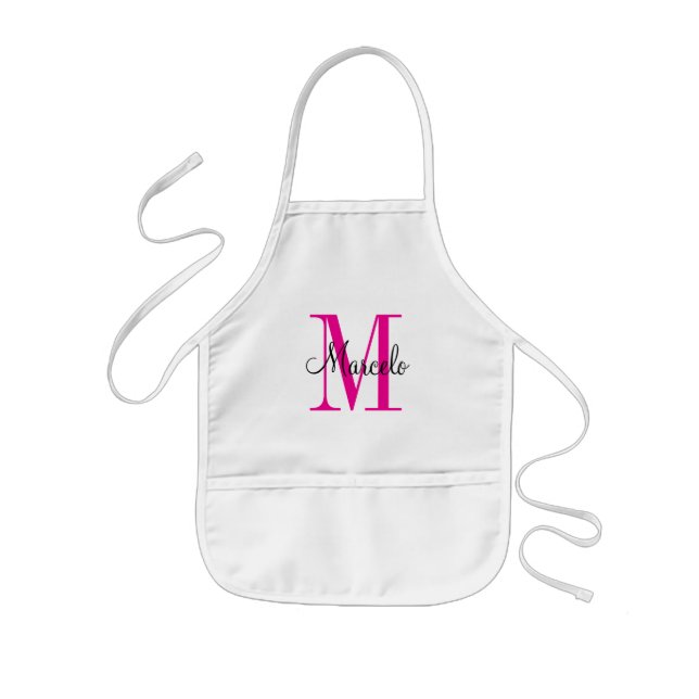 Kids and Adult Aprons - Name and Monogram (Front)
