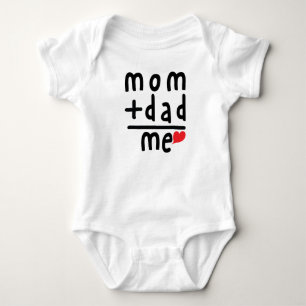 Kids And Babies Corner - mum plus dad equal me Baby Bodysuit