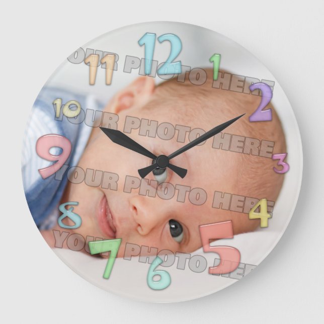 Kids and Baby Picture Wall Clock (Front)
