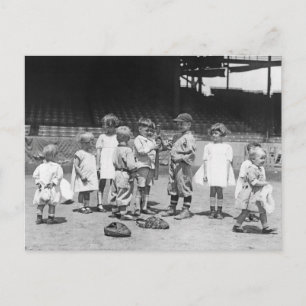 Kids and Baseball, early 1900s Postcard