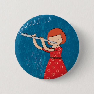 Kids and music 6 cm round badge
