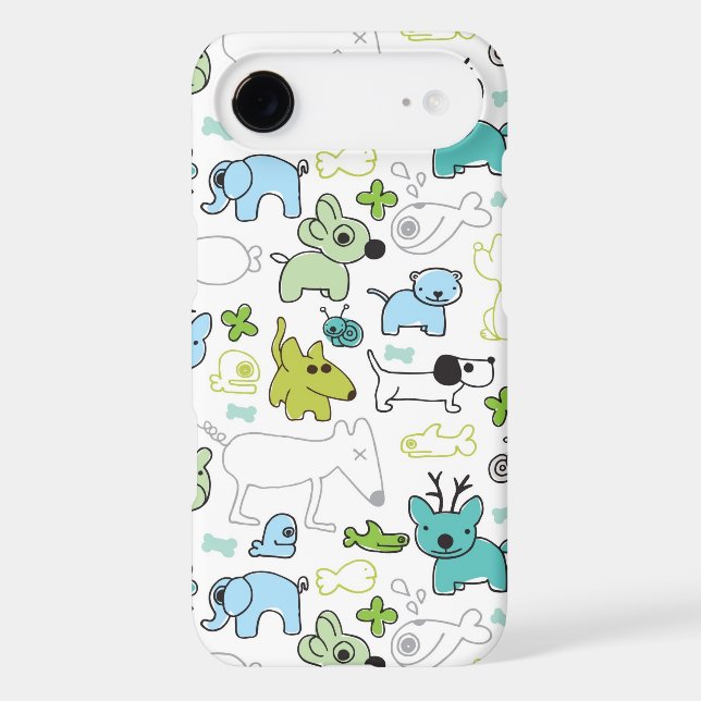 kids animal background pattern Case-Mate iPhone case (Back)