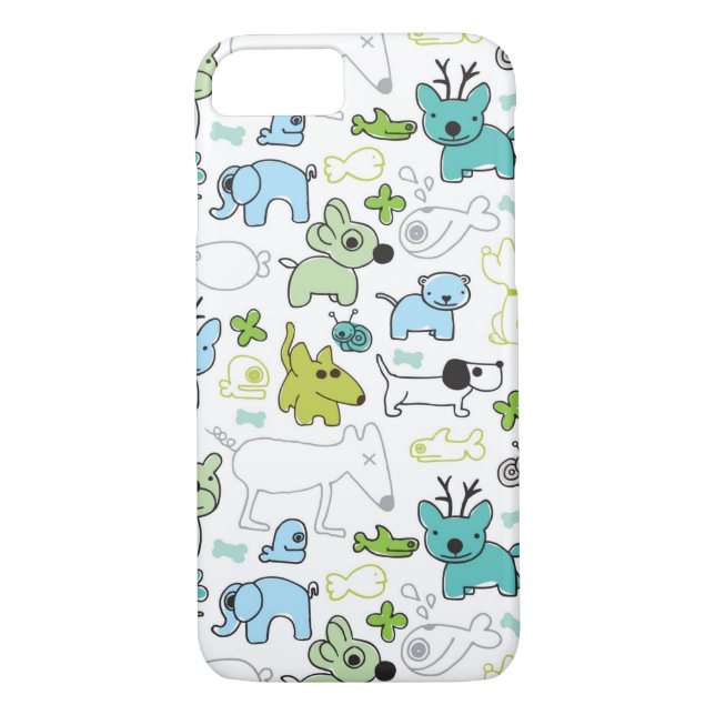 kids animal background pattern Case-Mate iPhone case (Back)