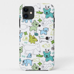 kids animal background pattern iPhone 11 case