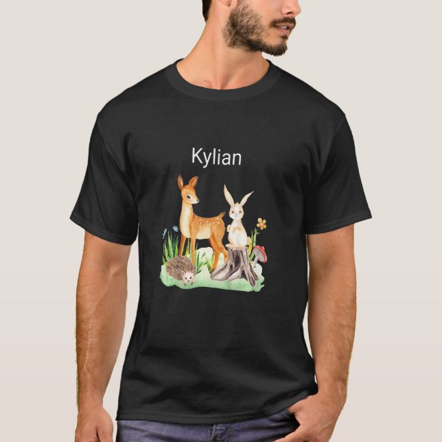 Kids Animal deer rabbit hedgehog Kylian T-Shirt (Front)