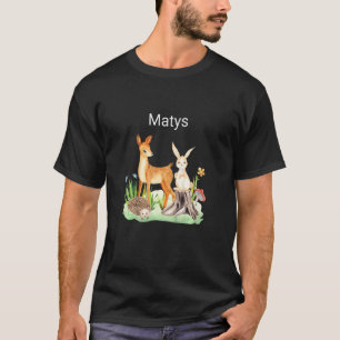 Kids Animal deer rabbit hedgehog Matys T-Shirt