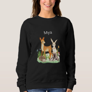 Kids Animal deer rabbit hedgehog Mya Sweatshirt