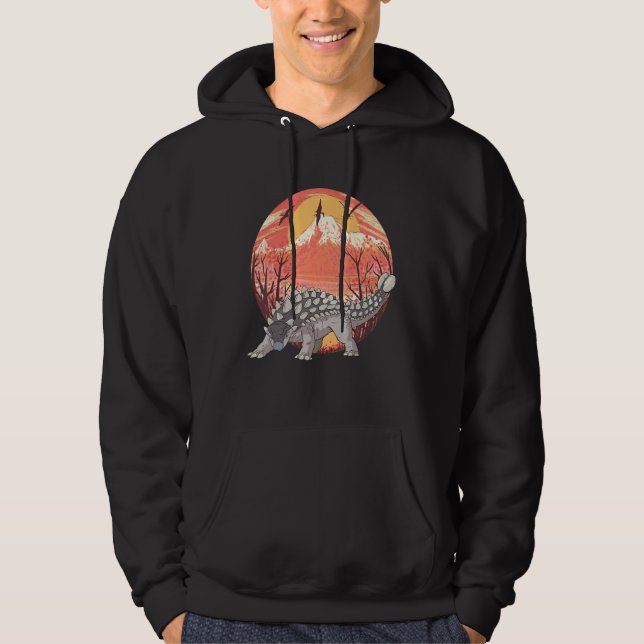 Kids Ankylosaurus Dinosaur Hoodie (Front)