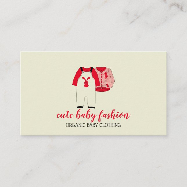 Kids Apparel Doula Baby Clothing Business Card (Front)