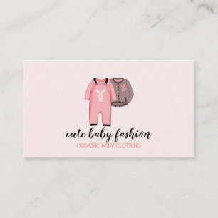 Kids Apparel Doula Pregnant Babysitter Clothing Business Card