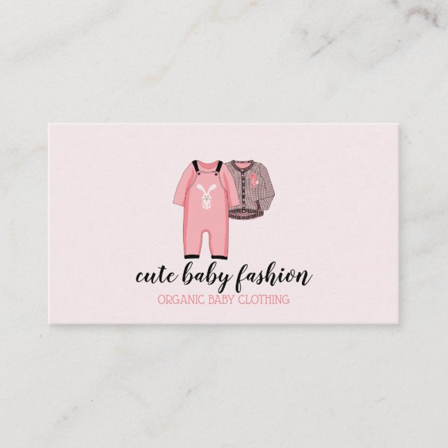 Kids Apparel Doula Pregnant Babysitter Clothing Business Card (Front)