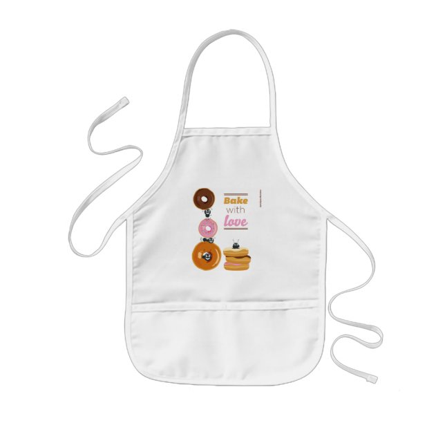 Kids Apron _ Donuts' ants lovers _ Bake with love (Front)