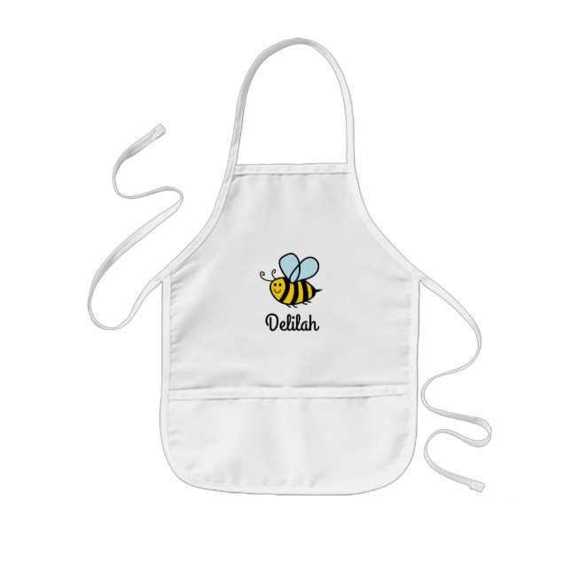 Kid's apron with cute bumble bee design (Front)
