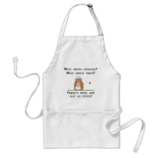 Kids Apron With Funny Bear Cook And French Fries