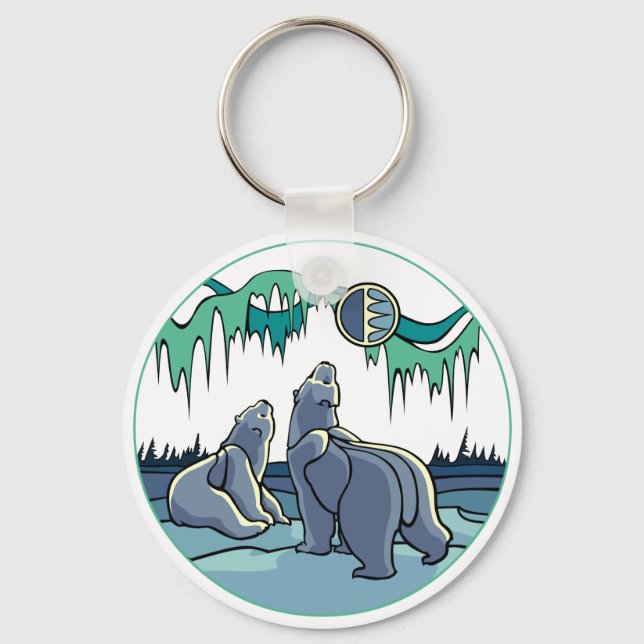 Kid's Arctic Art Key Chain Polar Bear Gifts (Front)
