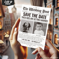 Kids Are Getting Married Newspaper Announcement