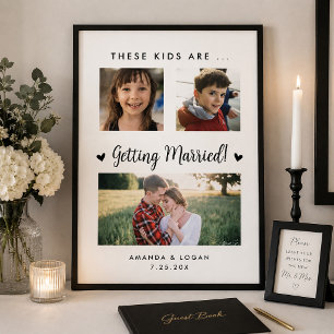 Kids Are Getting Married Wedding Printed Poster