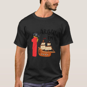 Kids Argh I'm 1 Birthday Pirate  1st Birthday Pira T-Shirt