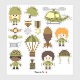 Kids Army Sticker