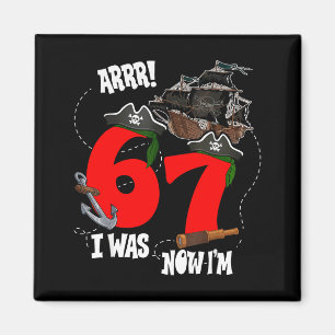 Kids arrr was 6 7 pirate theme 7th birthday boys magnet