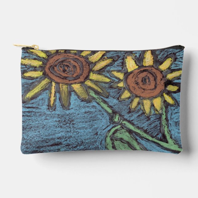 Kids Art for CHOC - Sunflowers Forever Accessory Pouch (Front)