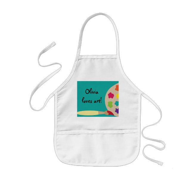 Kids Art Palette Artist Smock Apron (Front)