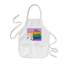 Kids Art Palette Artist Smock Apron