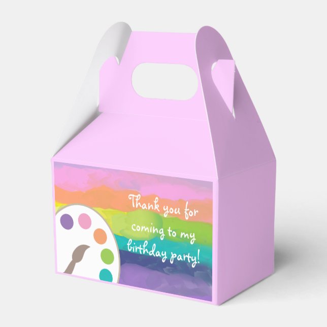 Kids Art Party Favour Boxes (Back Side)
