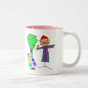 Kids Art T Shirts and Kids Gifts Two-Tone Coffee Mug