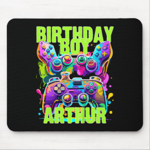 Kids Arthur Birthday Boy Video Game Birthday Gamer Mouse Mat
