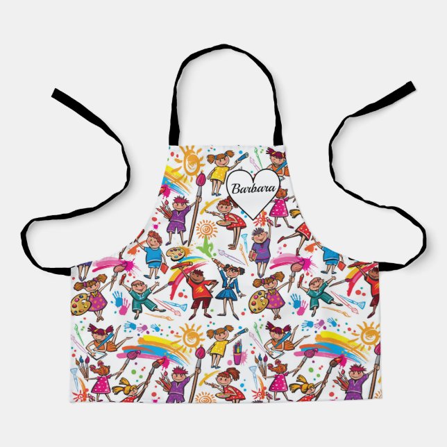 Kids Artist Customise  Apron (Front)