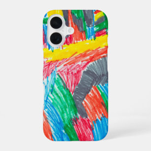 Kids artwork keepsake art or photo iPhone 16 case