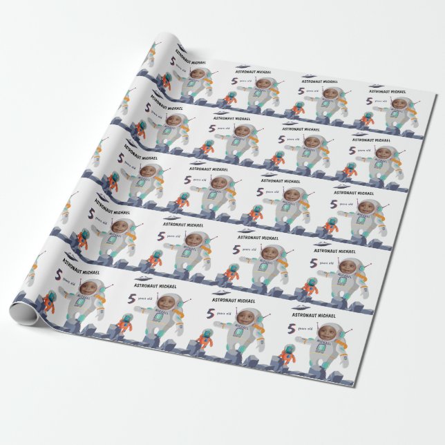 Kids Astronaut Photo Lovely Classic NEW EPIC Wrapping Paper (Unrolled)