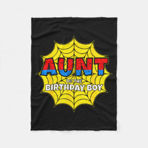 Kids Aunt Of The Birthday Boy Sder Theme Party Mat Fleece Blanket
