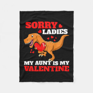 Kids Auntie Valentines Day For Aunt Is My Valentin Fleece Blanket