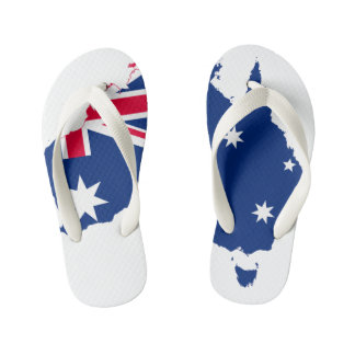 Kids Australia Map Thongs