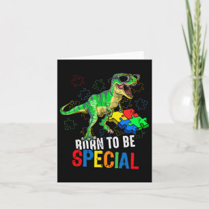 Kids Autism Awareness Dino Autistic Toddler Boys D Card