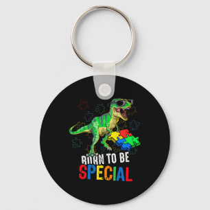 Kids Autism Awareness Dino Autistic Toddler Boys D Key Ring