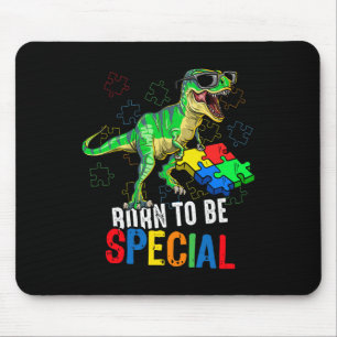 Kids Autism Awareness Dino Autistic Toddler Boys D Mouse Mat