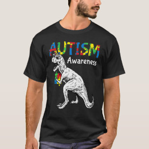 Kids Autism Awareness Dino Autistic Toddler Cute D T-Shirt