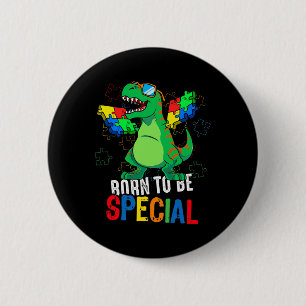 Kids Autism Awareness Dino Toddler Boys Dinosaur A 6 Cm Round Badge