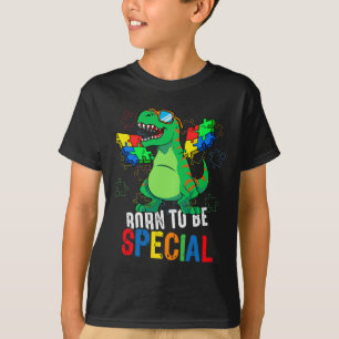Kids Autism Awareness Dino Toddler Boys Dinosaur A T-Shirt