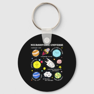 Kids Autism Awareness Neurodiverse Universe Neurod Key Ring