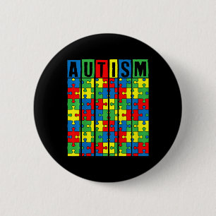 Kids Autism Awareness Puzzle Piece Autistic Boys G 6 Cm Round Badge