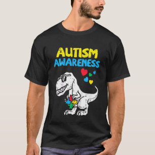 Kids Autism Awareness Trex Dino Cute Dinosaur Todd T-Shirt