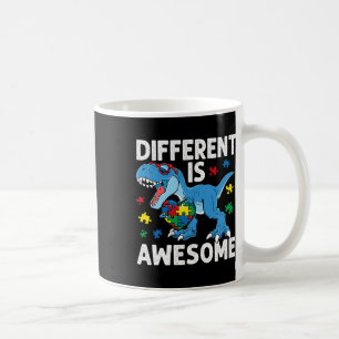 Kid's Autism Different Is Awesome Dinosaur Autism Coffee Mug