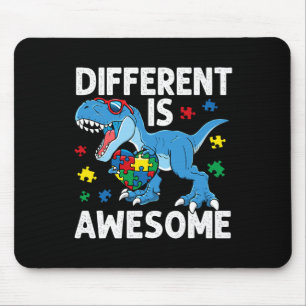 Kid's Autism Different Is Awesome Dinosaur Autism Mouse Mat