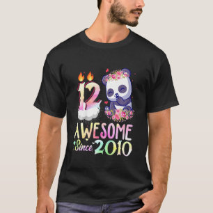 Kids Awesome Since 2010 12th Birthday 12 Years Old T-Shirt